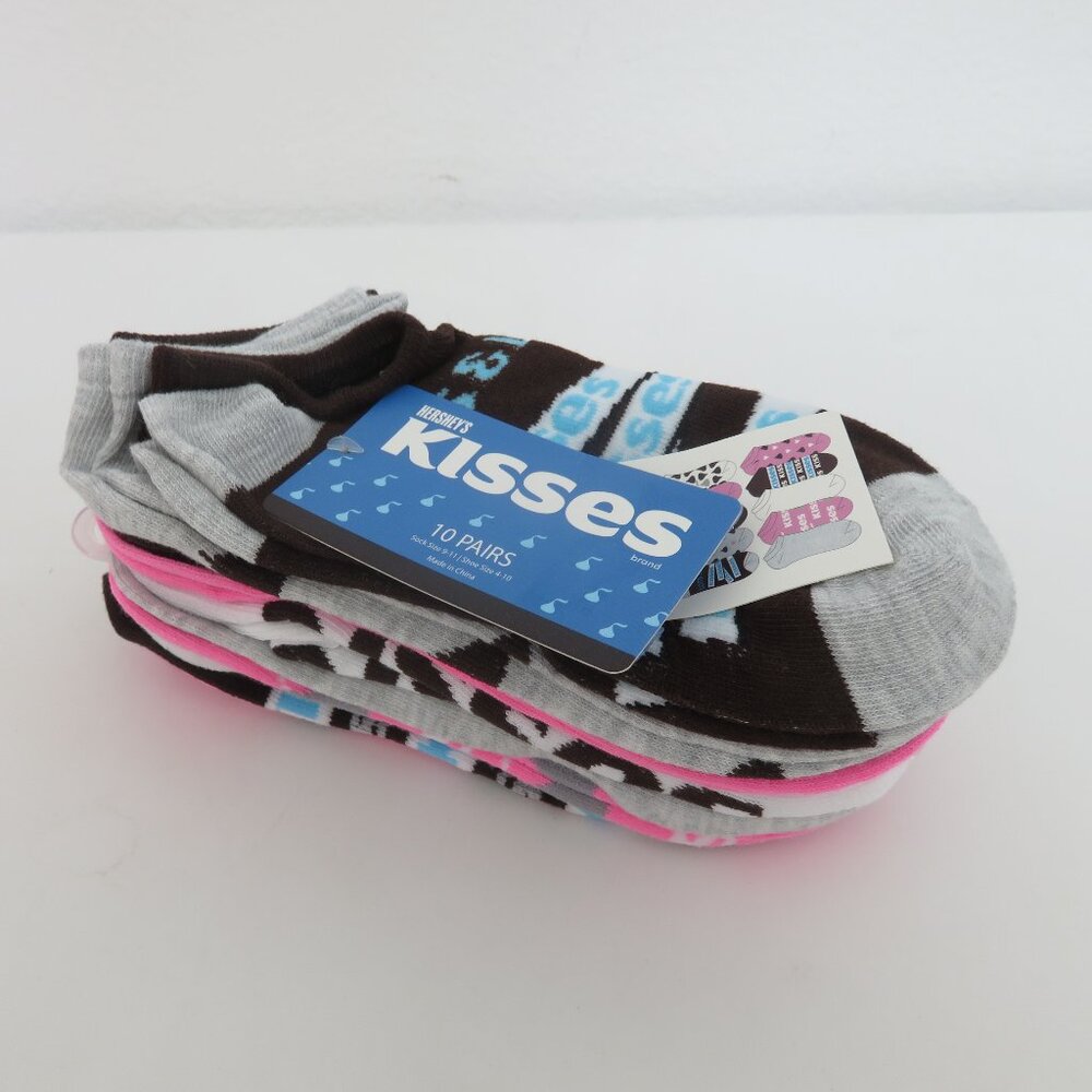 (#Z) Hershey's Kisses 10 Pairs socks size 9-11